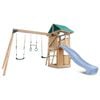 Lifespan Kids Montrose Swing Set & Play Centre with 2.2m Pastel Blue Slide