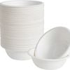 600pcs Disposable Sugarcane asse Round Bowls 18cm 450ml Bulk