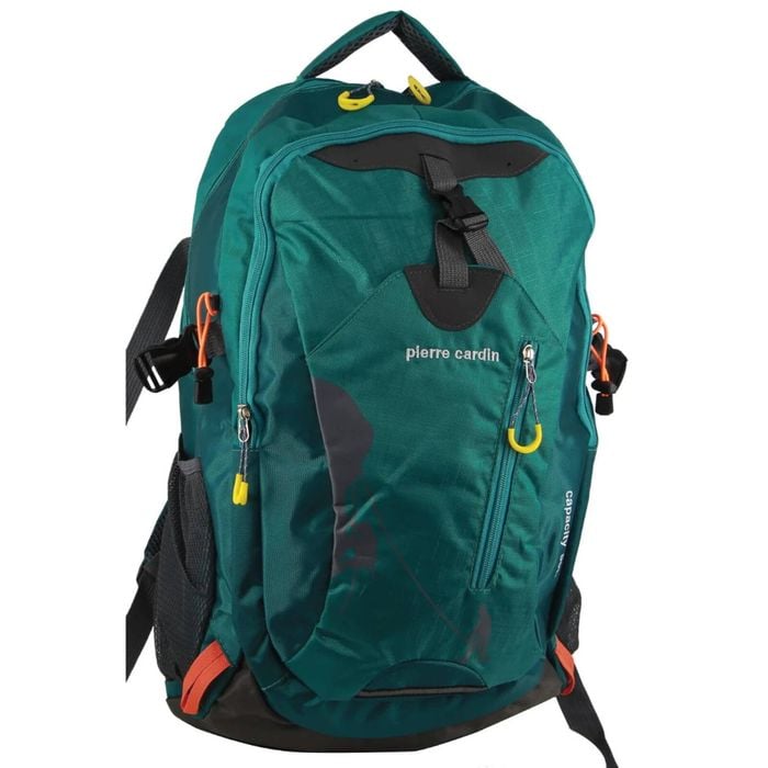 Pierre Cardin Mens Nylon Travel & Sport Medium Backpack Bag in Green - Green | Medium | Ripstop Nylon
