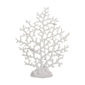 Maine & Crawford 7 Seas Large 39x16cm Fan Finger Coral Home Desk Decor White