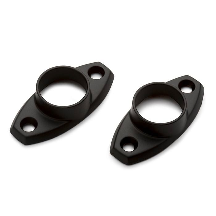 Sandleford 19mm Black Fitting Rod Oval Flange - 2 Pack