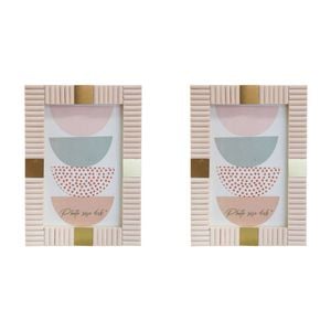 2PK LVD Wooden Acrylic Roman Picture/Photo Frame 4x6 13.5x2x18.5cm Neutral