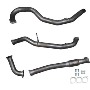 Ignite Exhausts Dump Back For Nissan Gu Patrol 2.8l Turbo Diesel Wagon 3" Inch / Pipe Only Raw Aluminised Steel