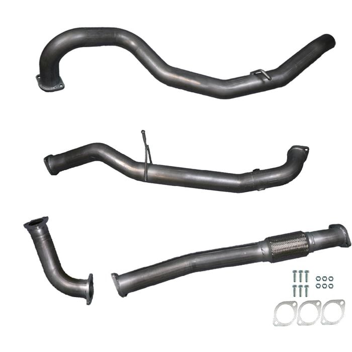 Ignite Exhausts Dump Back For Nissan Gu Patrol 2.8l Turbo Diesel Wagon 3" Inch / Pipe Only Raw Aluminised Steel