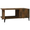 vidaXL Coffee Table Smoked Oak Living Room End Table Storage