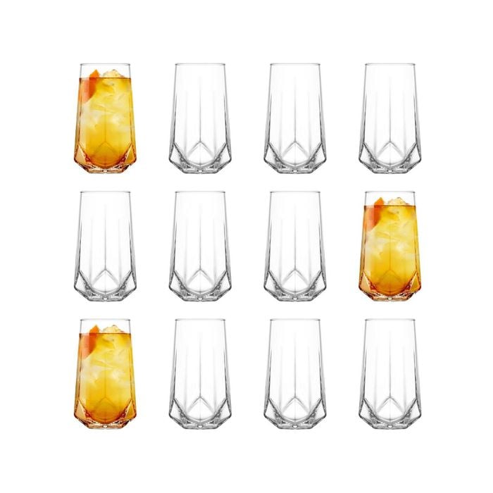 LAV Valeria Highball Glasses - 460ml - Clear - Pack of 12