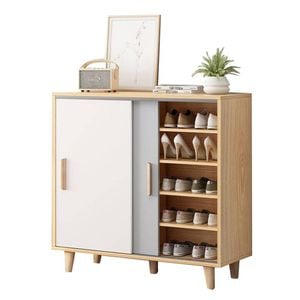 Foret Shoe Cabinet Rack Organiser Shelf Sideboard Hallway Storage Cupboard 90cm