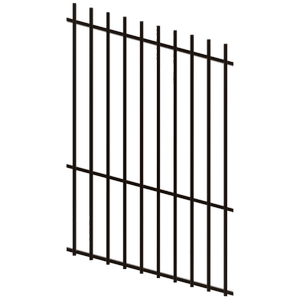 ProtectorAl 350 - 1200 x 1800mm Black Raked Up to 15º Batten Pool Fence Panel - Black