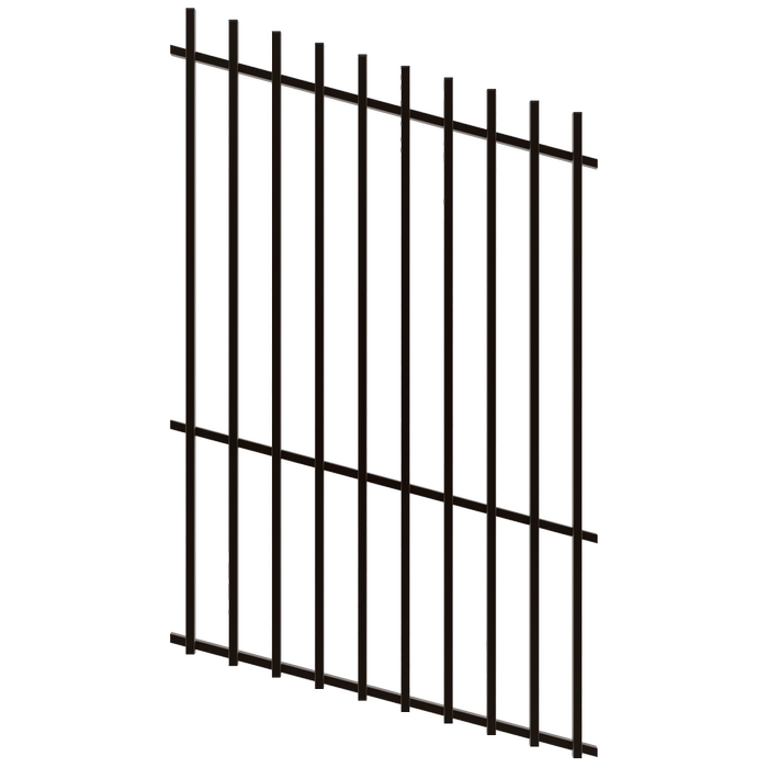ProtectorAl 350 - 1200 x 1800mm Black Raked Up to 15º Batten Pool Fence Panel - Black