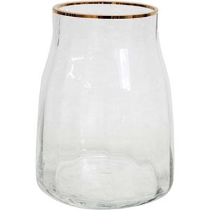 LVD Taper Flower Vase Container 10x18cm Small - Clear