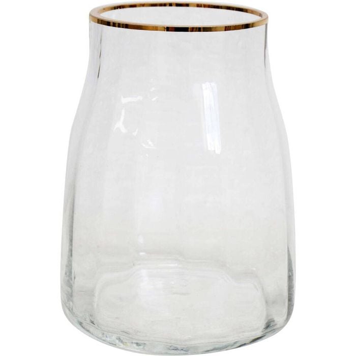 LVD Taper Flower Vase Container 10x18cm Small - Clear