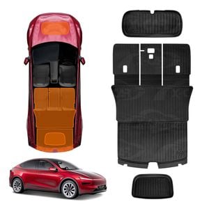 2-In-1 Boot Liners for Tesla Model Y Juniper 2025-Onwards All Weather Front Toolbox Cargo Car Trunk Interior Cover