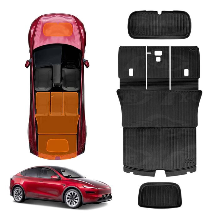 2-In-1 Boot Liners for Tesla Model Y Juniper 2025-Onwards All Weather Front Toolbox Cargo Car Trunk Interior Cover