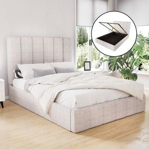 Artiss Bed Frame Queen Gas Lift Beds Base Fabric