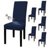 Catzon 6 Pcs Dining Chair Covers Waterproof Stretch-Navy Blue