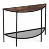 Costway Half Moon Console Table 2-tier Narrow Entryway Shelf 93cm