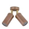 CLA Lighting GU10 Exterior Wall Pillar 2-Light Adjustable Spot Light (Aged Copper) IP54