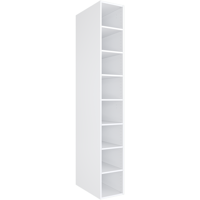 Lugna 2048 x 300 x 580mm White Shoe Tower With 6 Shelves - White