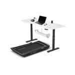 LSG Pacer M5 with Dual Motor Automatic Standing Desk 150cm in White/Black and Cable Management