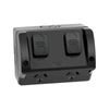 Deta IP54 Matte Black Double Weatherproof Power Point