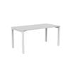 Olg Axis Single White Frame White Top Scallop Office Desk L1500mm X W750mm