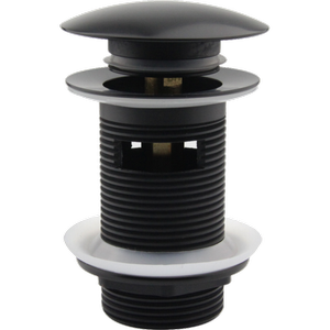 MIXX 32mm 1 1/4" Matte Black Dome Style Pop Up Waste