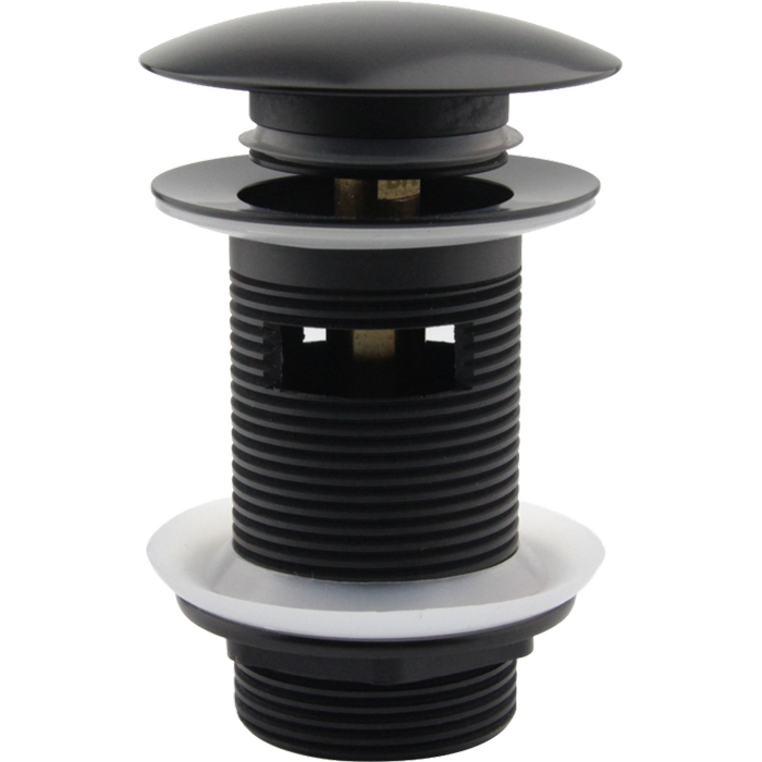 MIXX 32mm 1 1/4" Matte Black Dome Style Pop Up Waste