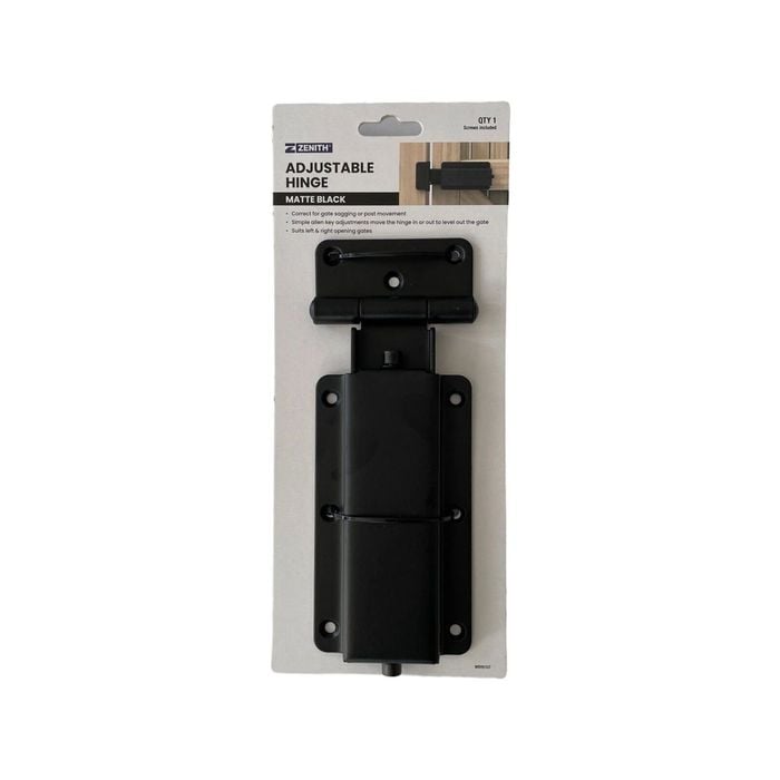 Zenith Adjustable Gate Hinge Matte Black