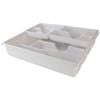 HomeLeisure 300mm Wide White Trend Double-Up Cutlery Tray