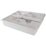 HomeLeisure 300mm Wide White Trend Double-Up Cutlery Tray