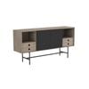 Modern Home BAYLEN Sideboard Buffet 160cm(L)x40cm(D)x80cm(H)- Oak & Black
