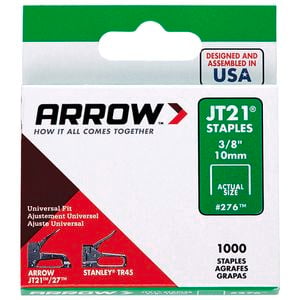Arrow 10mm JT21 Staples - 1000 Pack