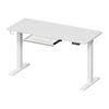 Oikiture 140cm Electric Standing Desk with Drawer Dual Motor White