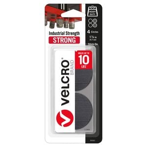 VELCRO Brand 47mm Black Industrial Strength Circles VL90362 - 4 Pack