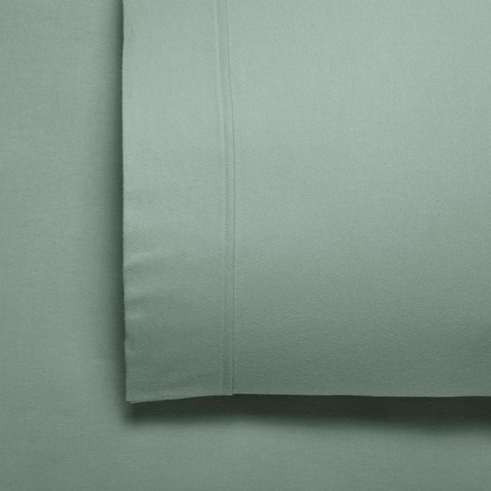 Bianca Fletcher 170gsm Cotton  Flannelette Sheet Set Sage - Single Bed