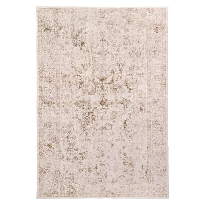 Loopsie-400cm X 300cm-mabay Beige Floral Medallion Washable Rug