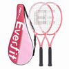 Everfit 27 Inch Tennis Racket Set 2 Pack Lightweight Cushioned Grip for Beginners Pink
