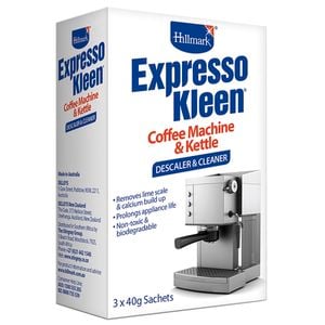 Hillmark 40g Expresso Kleen Coffee Machine Kettle Appliance Descaler And Cleaner - 3 Pack