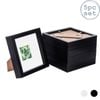 Nicola Spring 5 Piece 6 X 6 3d Shadow Box Photo Frame Set - Craft Display Picture Frame With 2 X 2 Mount - Black