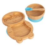 Tiny Dining 3pc Bamboo Penguin Baby Feeding Set with Suction Cup