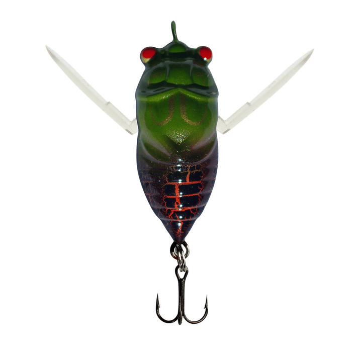 Profishent 40mm Humbug Cicada Fishing Lure Olive Gold Orange