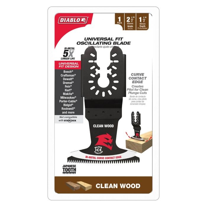 Diablo 65mm Universal Bi-Metal Multi-Tool Blade For Clean Wood