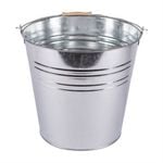 Galvanised Steel Bucket - 10L - Silver