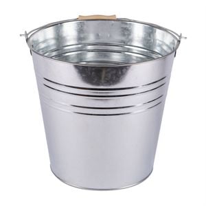 Galvanised Steel Bucket - 10L - Silver