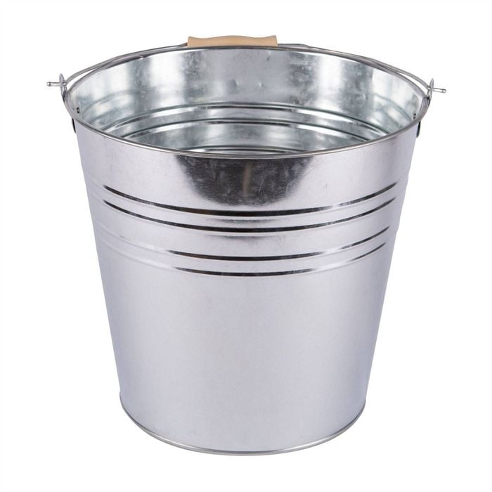 Galvanised Steel Bucket - 10L - Silver