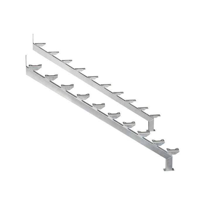 Galintel 10 Tread Galvanised Steel Dual Stair Stringer - 2 Pack