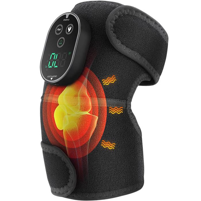 Catzon 3-in-1 Shoulder Knee Massager With Heat Vibration With 3 Heat Levels And Massage Modes-black