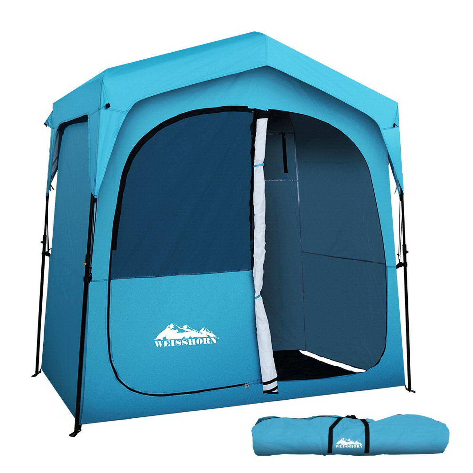 Weisshorn Pop Up Portable Camping Tent Change Room Blue Bunnings Australia