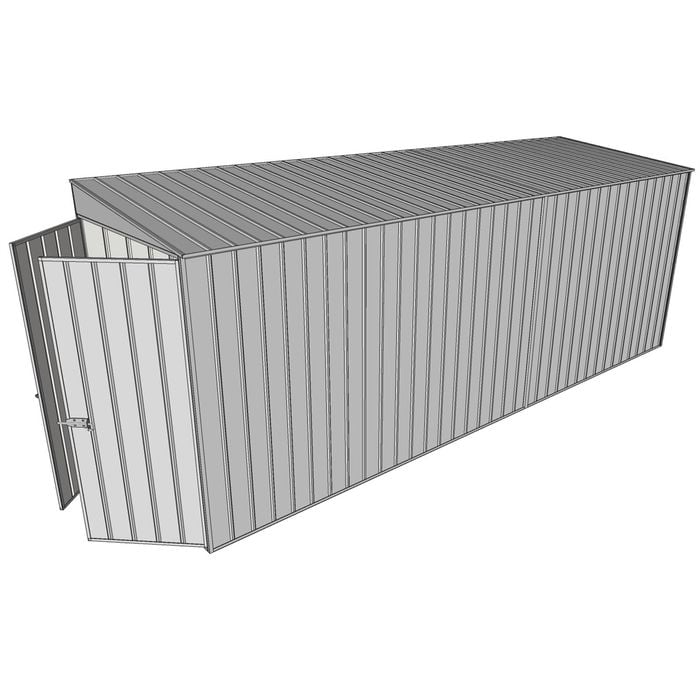 Build-a-Shed 1.5 x 5.2 x 2m Skillion Shed without Side Doors - Zinc