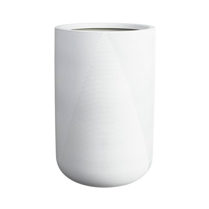 Tuscan Path 42cm White Gavin Cylinder